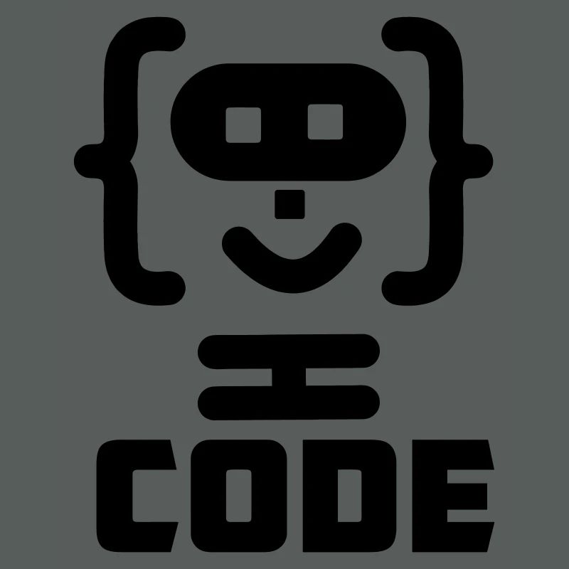 Hacker-Programmierer-Code-Logo mit Text CODE