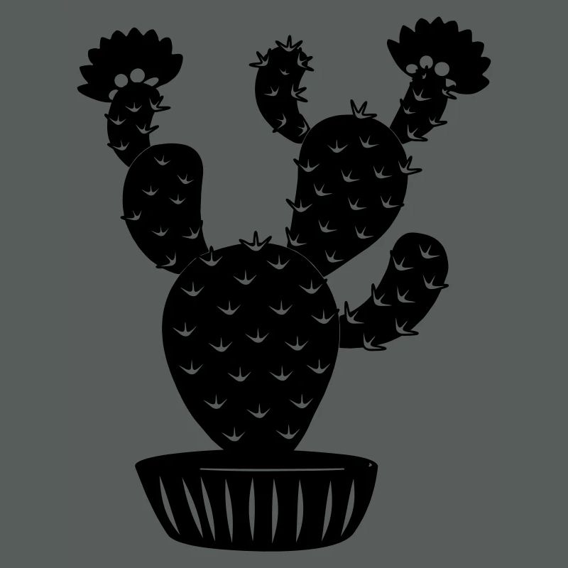 Pot de fleurs avec cactus