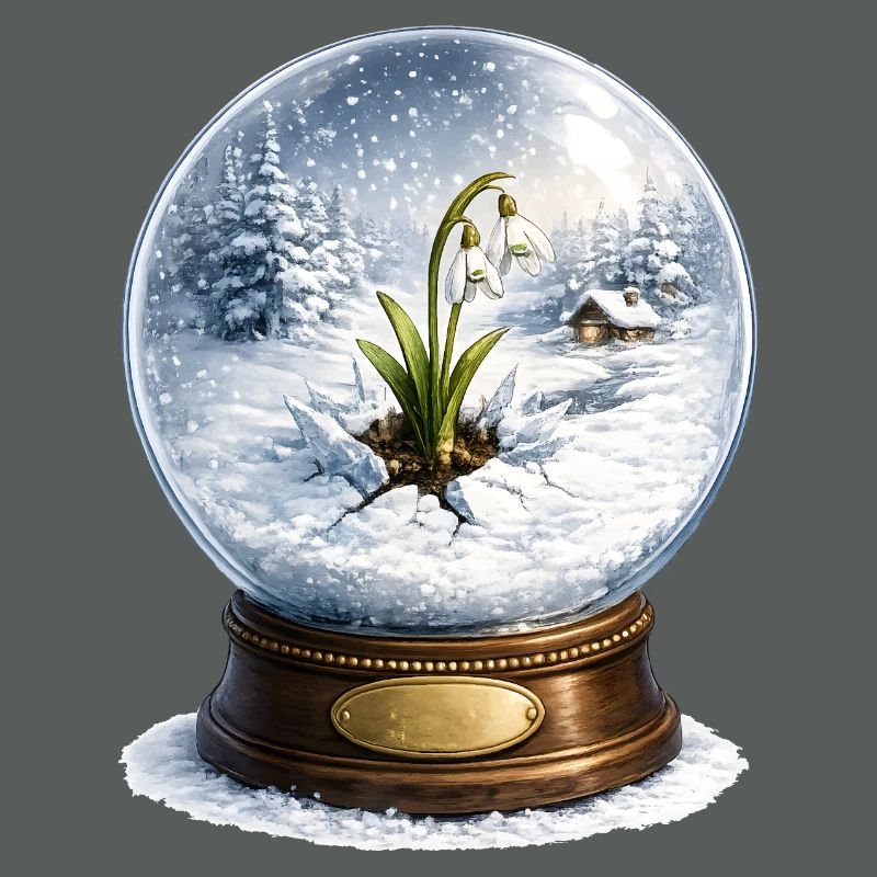 Snowdrop breaks through winter