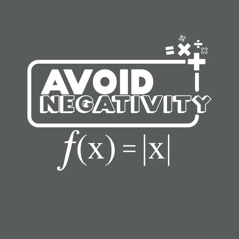 Avoid Negativity - white