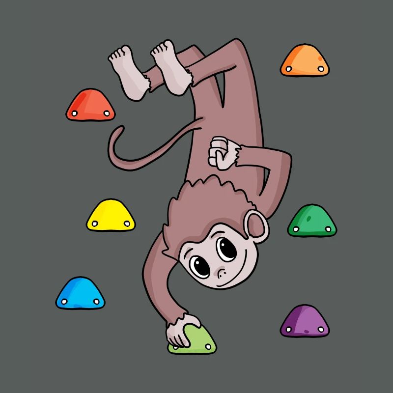 Monkey on the climbing wall - climbing - gift