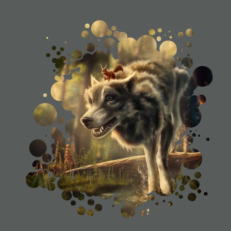 Freunde Wolf Eichhörnchen