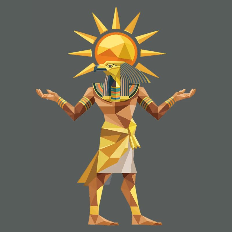 Sungod Ra - Cool Low Poly Logo