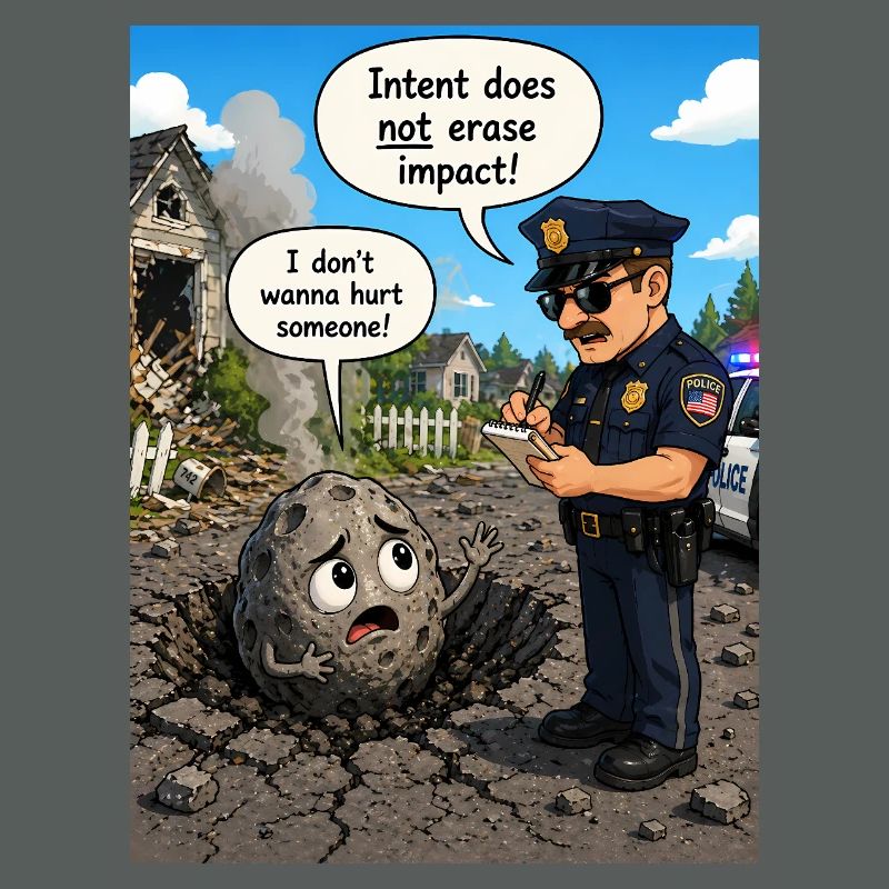 Intention does not cancel out the effect