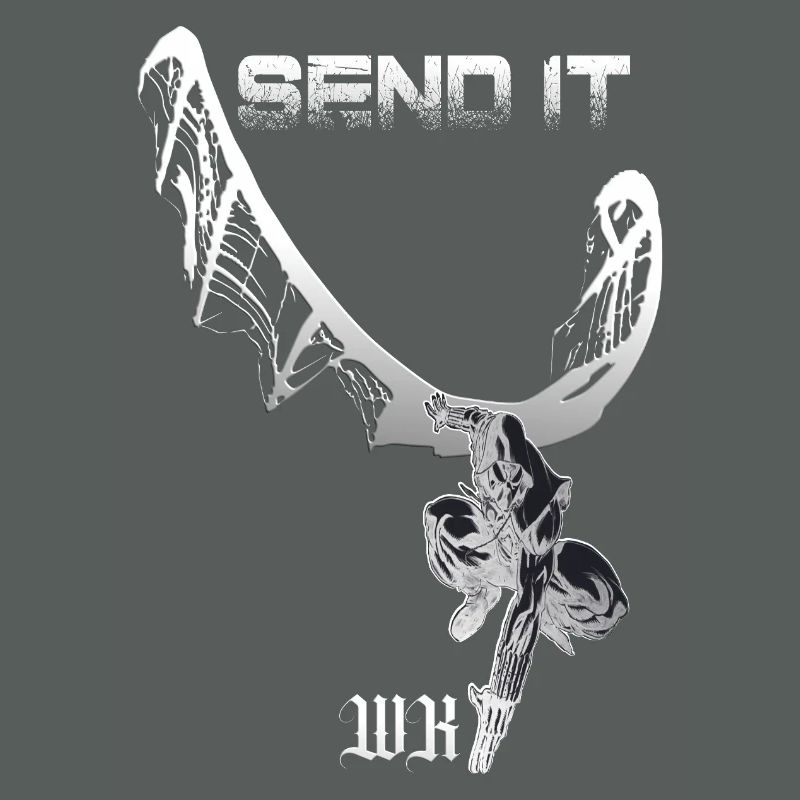 Send It Skeleton Dragon Grunge