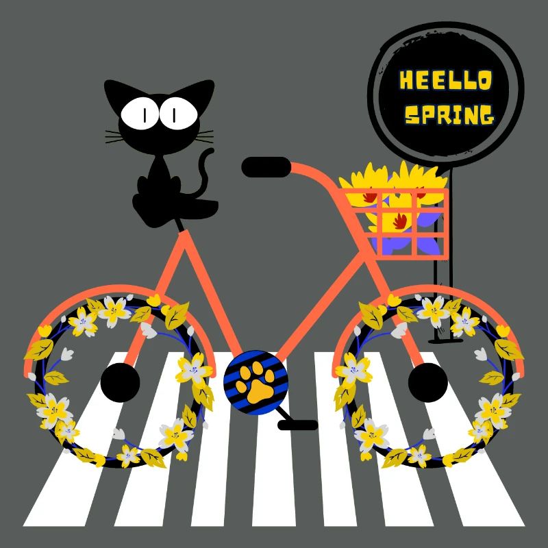 Hello Spring - Spring Cat - Spring Time Gardeners