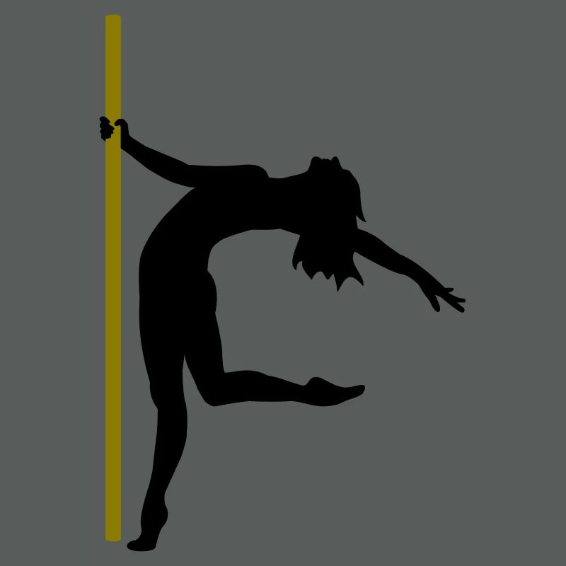 La silhouette d’une danseuse de pole dance