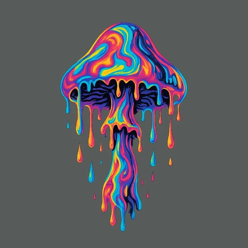 Psychedelischer Magic Mushroom – Tropfender LSD-St