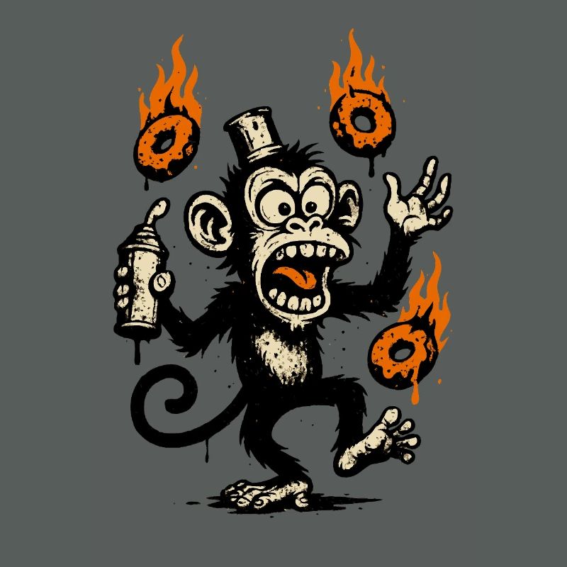 Fiery Monkey with Magic Talisman