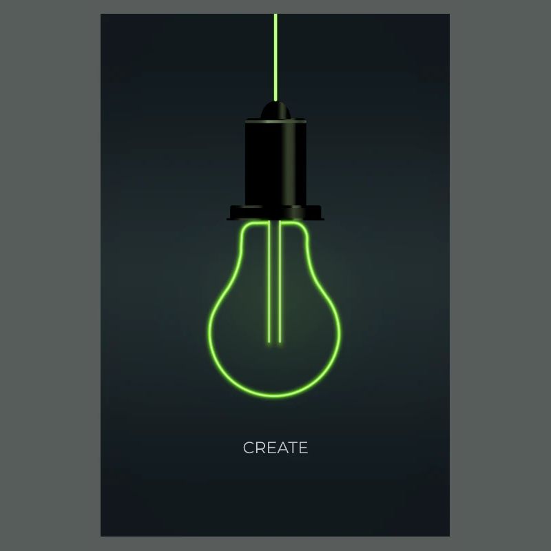Create – Ampoule néon pour esprits créatifs