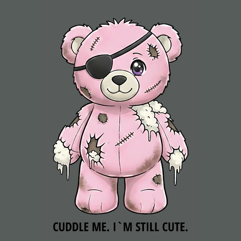 Patchwork Pinker Teddybär mit Augenklappe