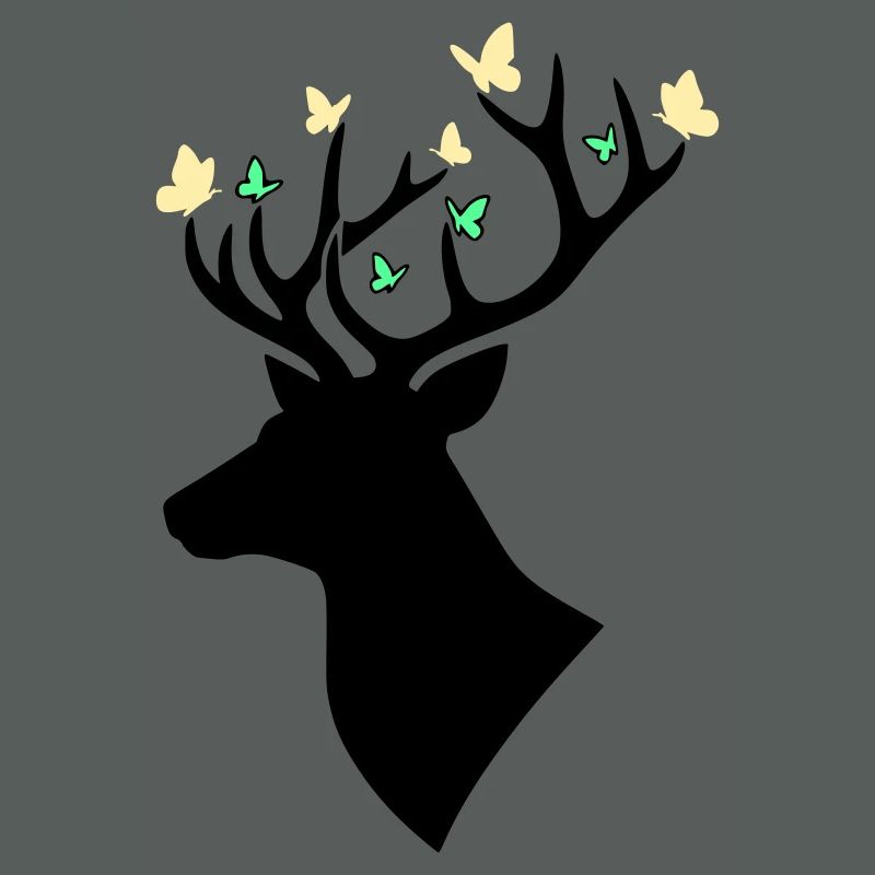 Papillon tête de cerf Multicolore