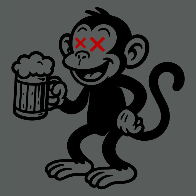 Monkey Beer Drinking