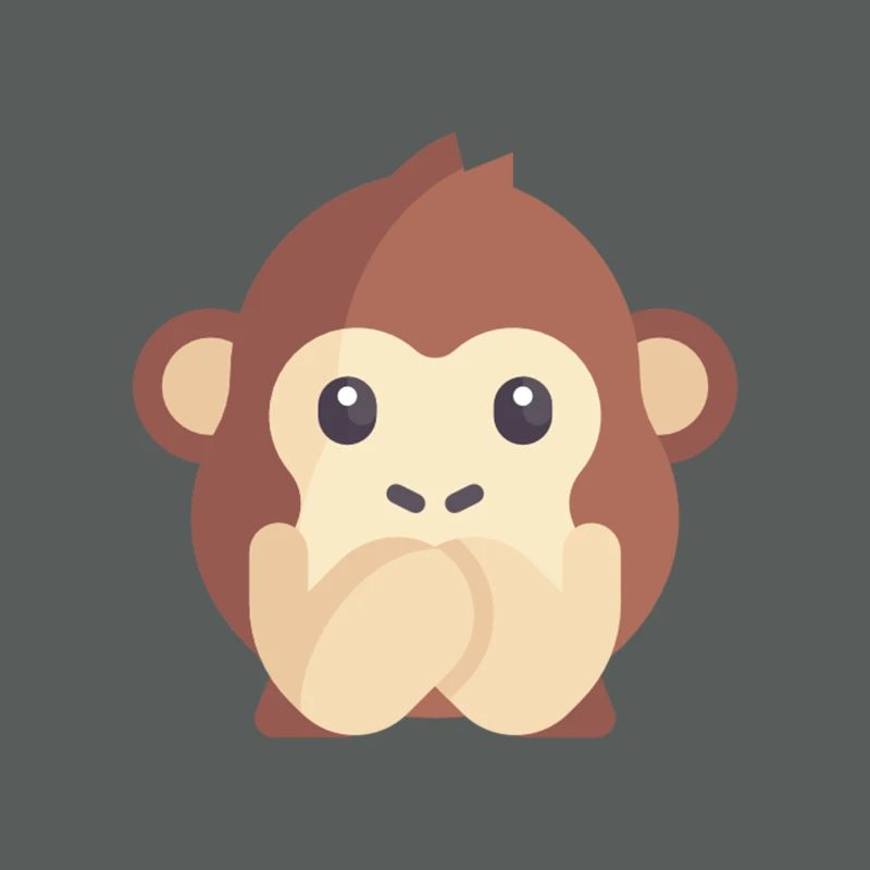 émoticône de singe mignon