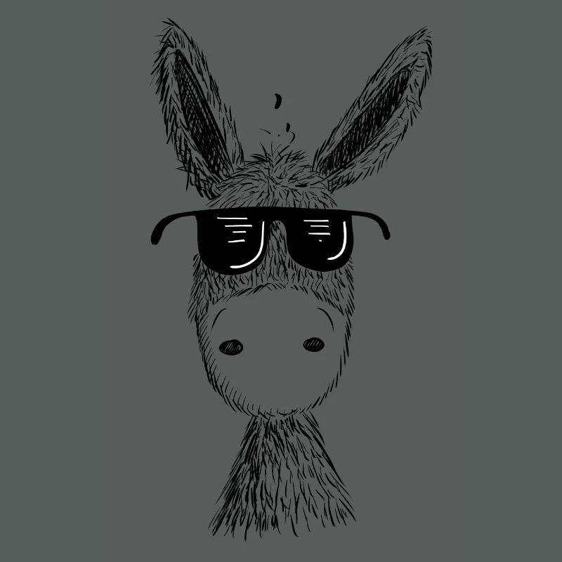 Cooler Esel mit Sonnenbrille I Muli I Geschenk