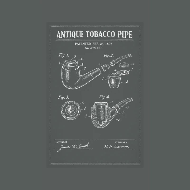 Plan de pipe à tabac ancienne