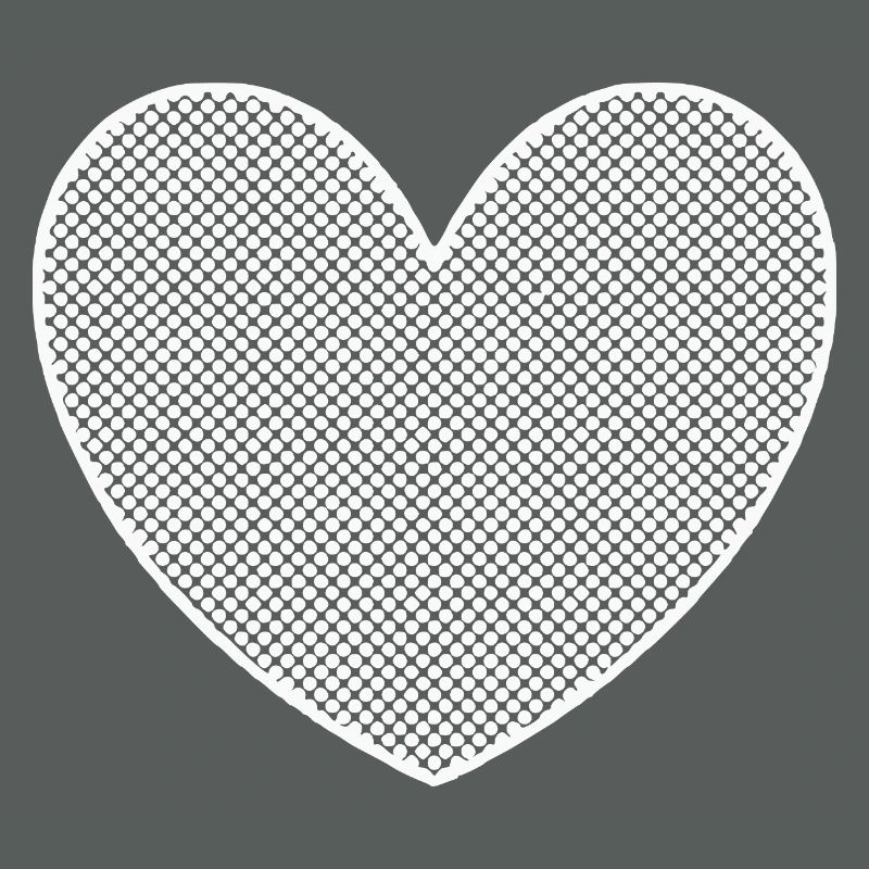 white heart white dotted pattern dots gift