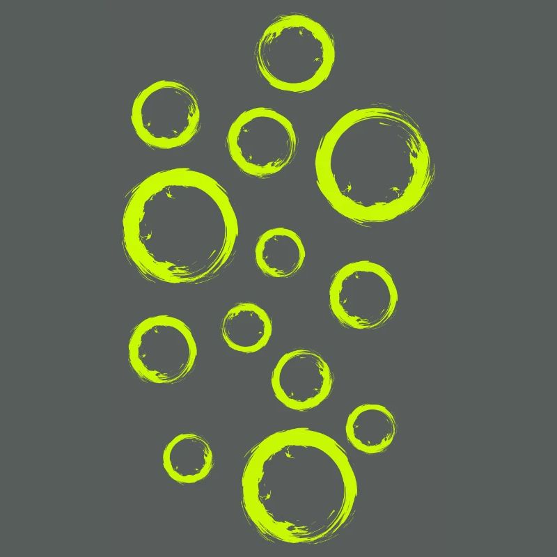 Many circles design vector water bubbles