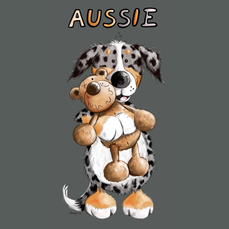Aussie mit Teddy