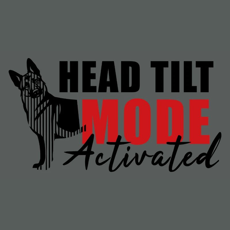 Schäfi Silhouette - Head Tilt linear German Shepherd