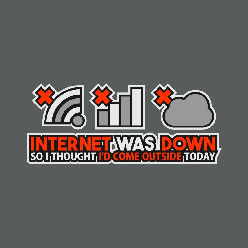 Internet Was Down - Offline Programmierer Computer