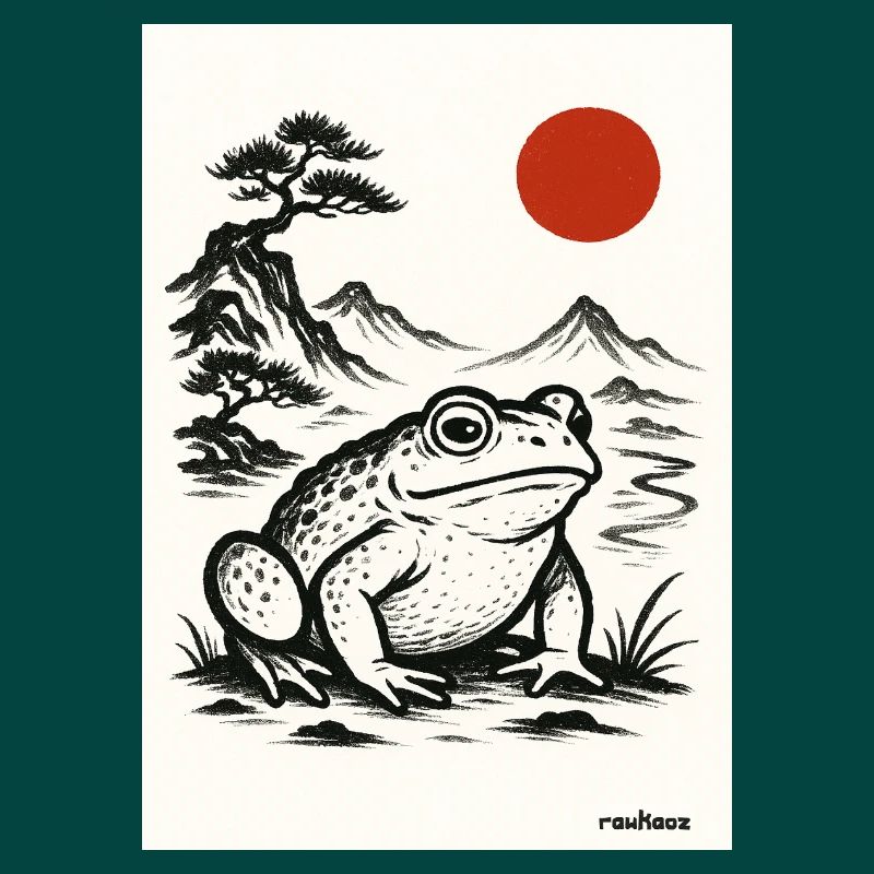 Frog Toad Under Japanese Sun