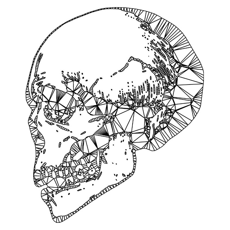 Lignes tête de mort conception crie de mort Skull