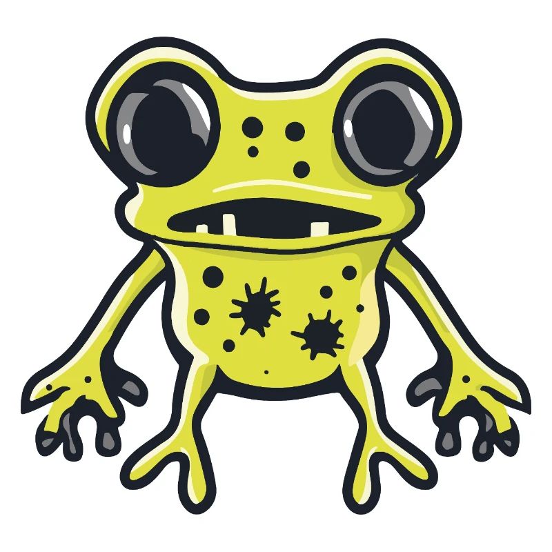 Frosch Halloween Comic Lustig