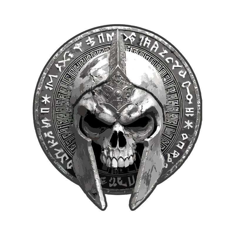Spartan Skeleton Gladiator Skull
