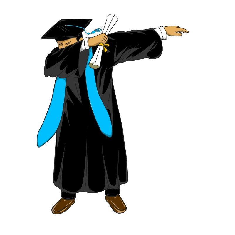 Dabbing Boy Grad Class 2026 Graduation Skyblue