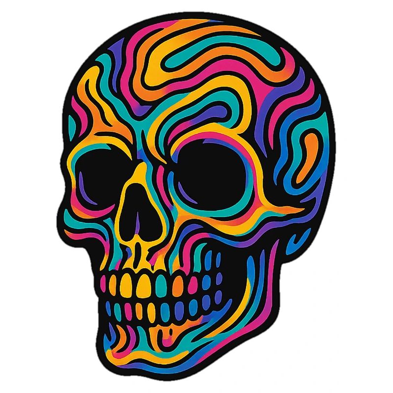 Psychedelic Skull – Trippy Skull Design