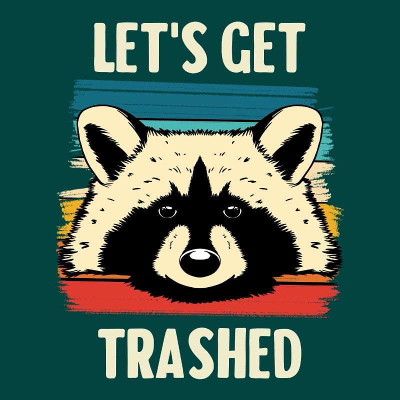 Rayures rétro raton laveur - Let’s Get Trashed