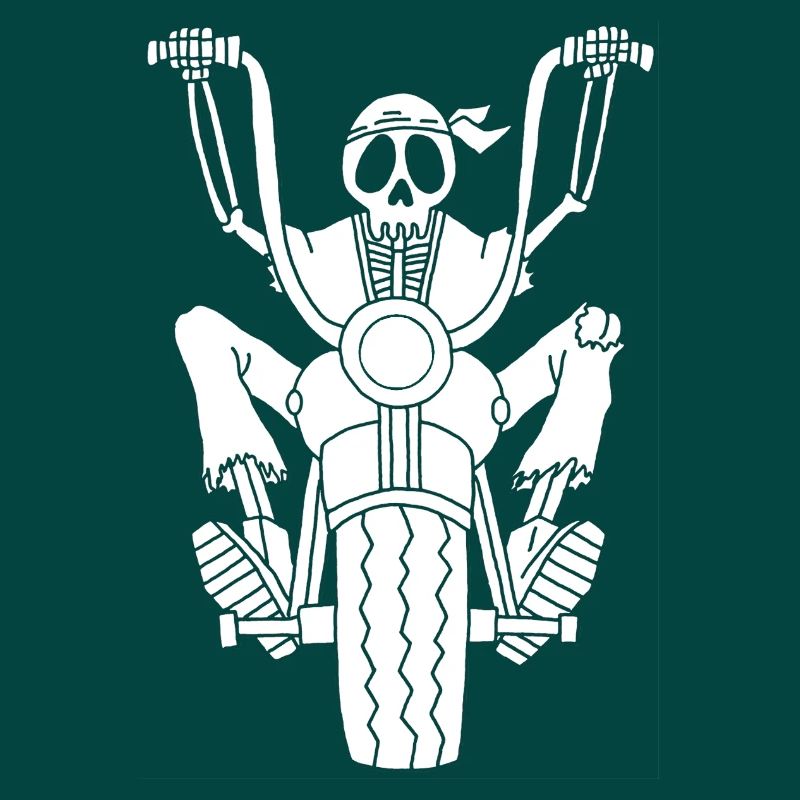 Skeleton Biker (White)