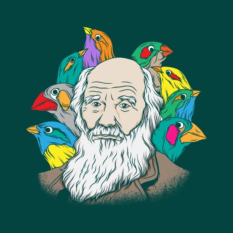 Charles Darwin Portrait Geschenk Evolution