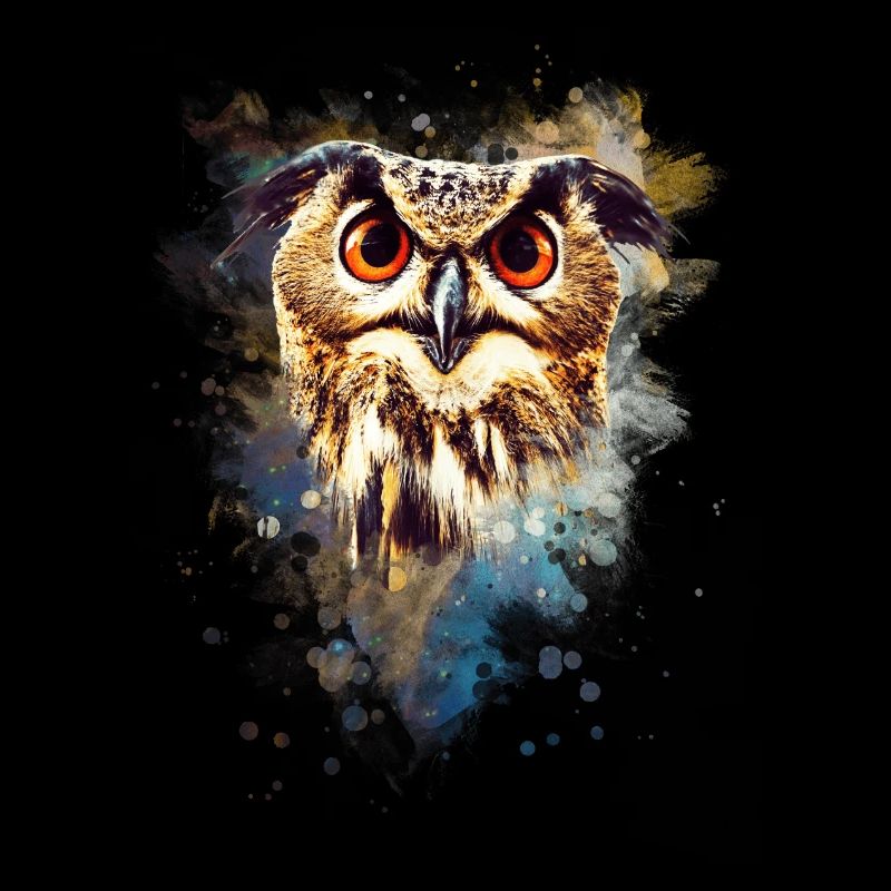 Eule Tier Uhu Vogel