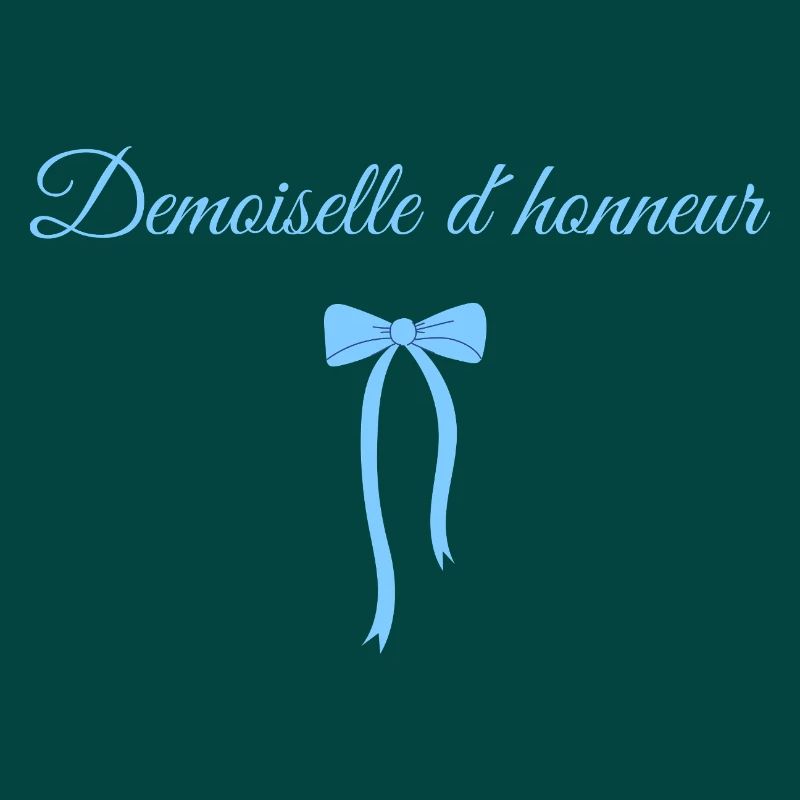 Blaue Schleife Brautjungfer
