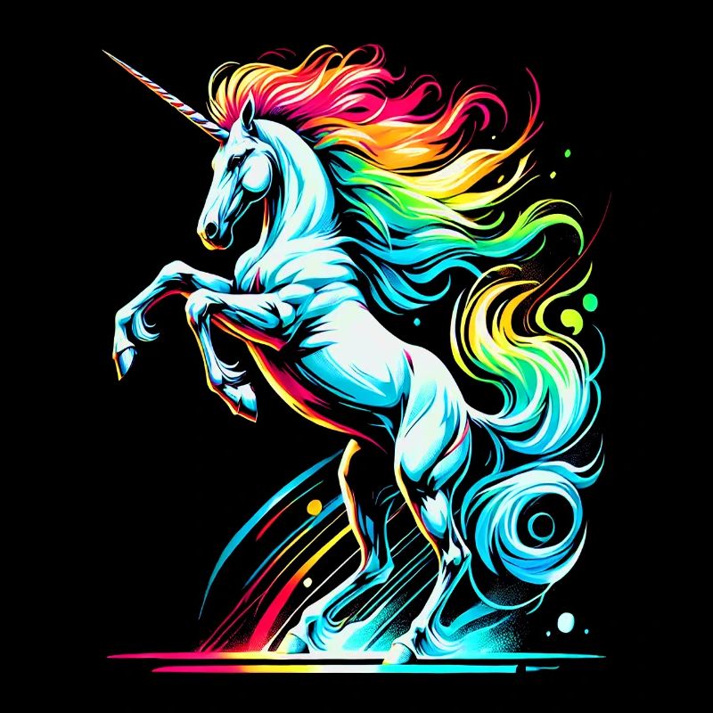 Lebendige Neon-Einhorn-Toleranz-Illustration