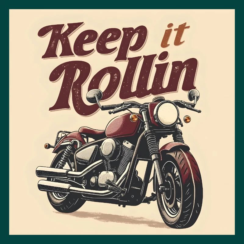 Keep it Rollin' – Typographie minimaliste
