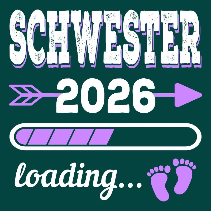 Schwester 2026 Loading Geburt Geschenkidee
