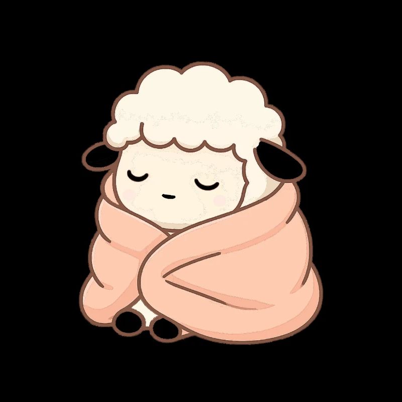 Sleeping Sheep – Cute Cozy Illustration