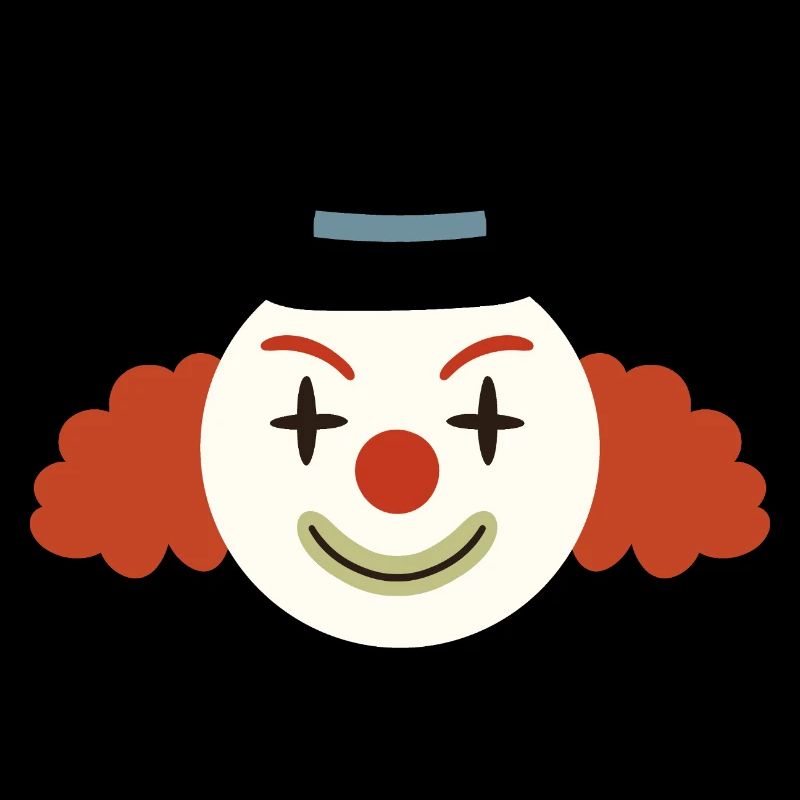 Art rétro au visage de clown joyeux