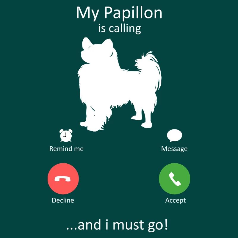 Papillon Dog Calling Smartphone Interface