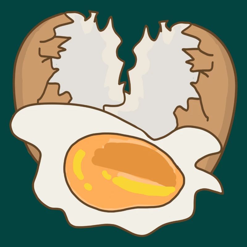 Mirror with eggshell