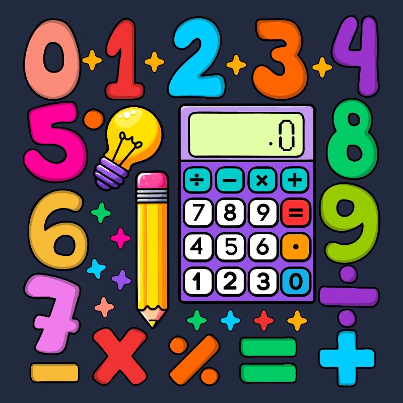 Number Day Maths Colourful Math Educational Design