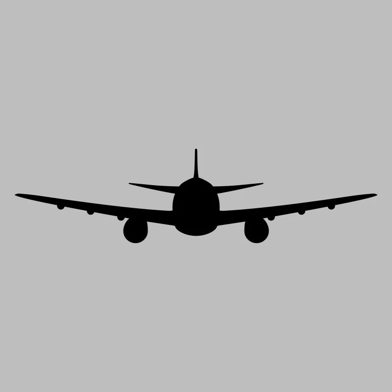 front front plane fly pilot machine jumbo jet silh