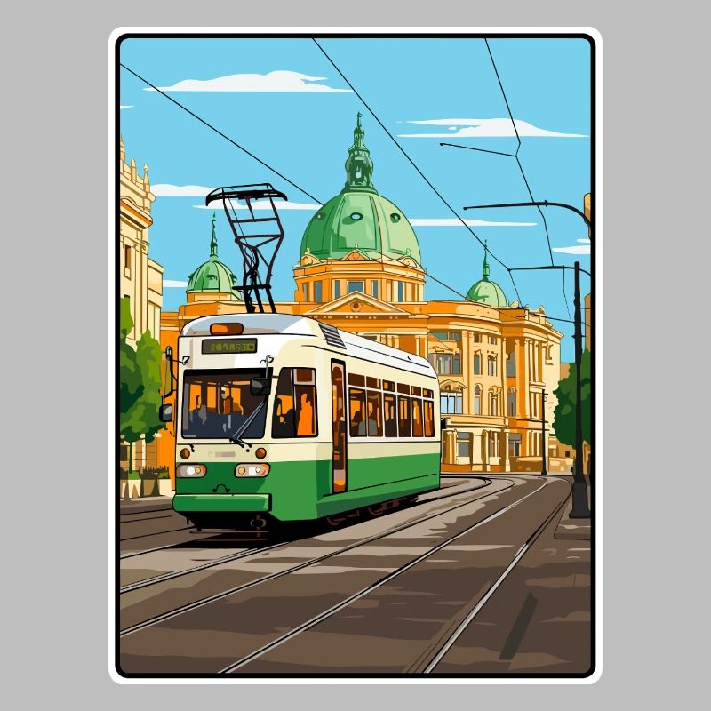 Sofia Bulgaria Historic Tramway Elegant Cityscape