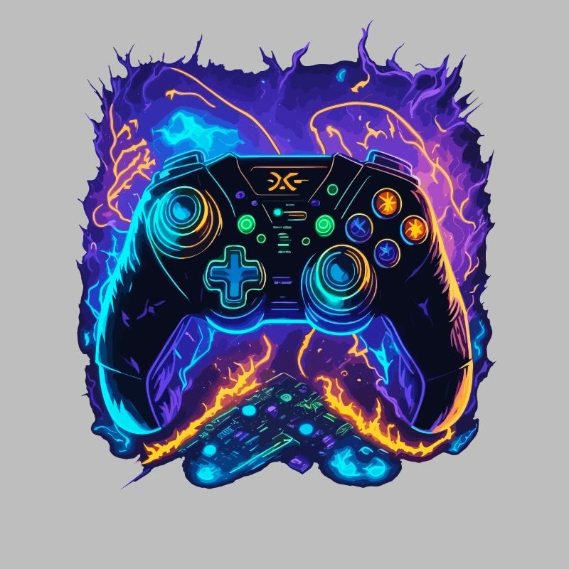 Powerful Gaming Controller Art