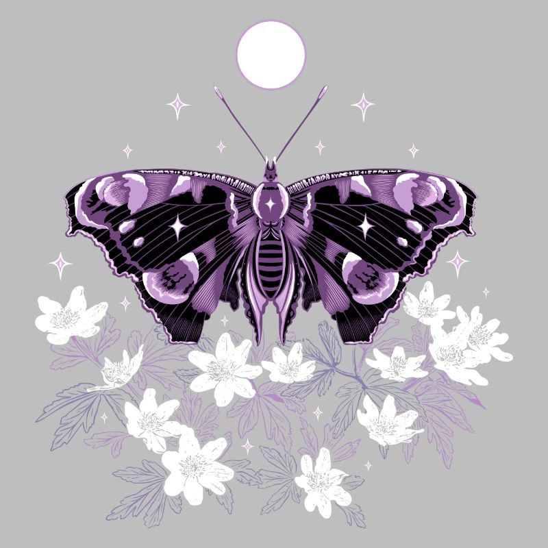Moth Moth avec des anémones de brousse