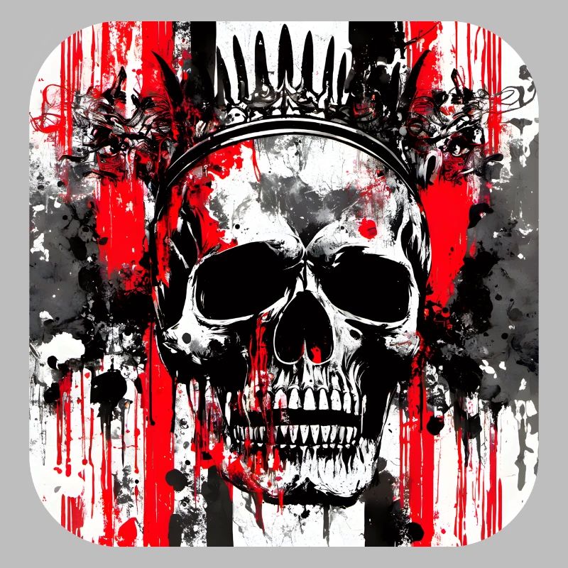 Crown Head Graffiti Skull