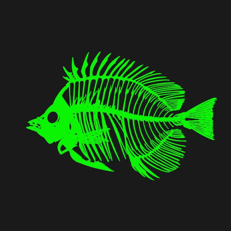 Conception de squelette de poisson brillant